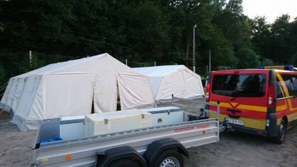 Aufbau des Zeltlagers - Es geht los